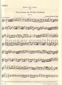 Cantata No.61 "Nun Komm der Heiden Heiland" (Violin I Part)