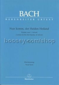 Cantata No.61 "Nun Komm der Heiden Heiland" (Vocal Score)