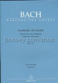 Cantata No 172 Erschallet, Ihr Lieder (C Major) BWV 172 Vocal Score