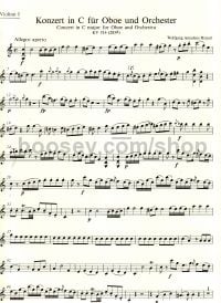 Concerto for Oboe In C (K 314) 1st Violin Part