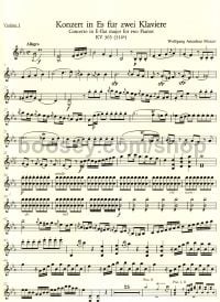 Concerto for Piano No. 10 in E-flat (Two Pianos & Orchestra) (K.365) Violin I 
