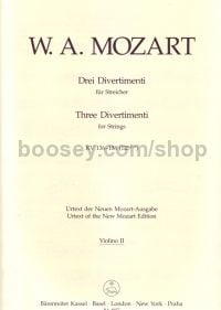 Three Divertimenti for Strings, K. 136-138 (Violin II Part)