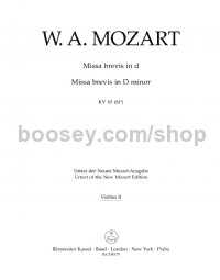 Missa Brevis in D Minor (K65) (Violin 2 Part)
