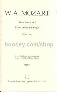 Missa Brevis In F (k 192) (urtext) choral