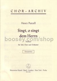 O Sing Unto The Lord (e-g) choral Choral