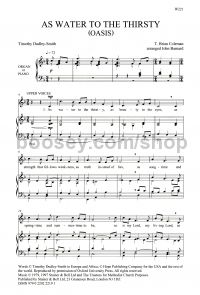 As Water To The Thirsty SATB & Piano/organ