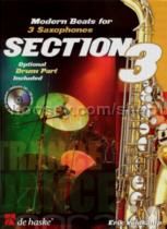 Section 3 for 3 Saxophones (opt Drum) (Book & CD)