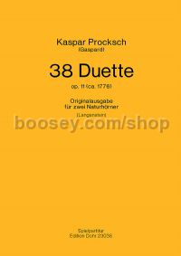 38 Duets - 2 Natural Horns (2 Clarinets) (score)
