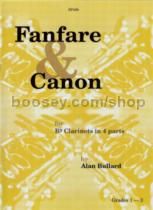 Fanfare & Canon Bb Clarinets In 4 Parts