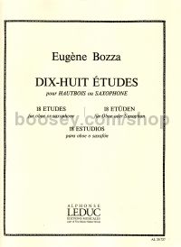 Etudes (18) for oboe or saxophone