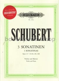 3 Sonatinas (Violin & Piano) (CD Only) (MusicPartner Play-Along series)