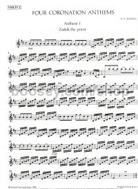 Four Coronation Anthems (Violin 2) SATB & orchestra