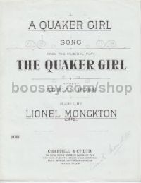 Quaker Girl Monckton voice and piano
