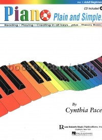 Piano Plain & Simple vol.1 Pace Adult Beginners+cd