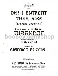 Signore Ascolta! from "Turandot" (Soprano & Piano)
