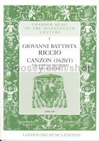 Canzone (1620-1) soprano Recorder & Piano
