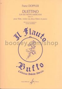 Duettino Sur Des Motifs Américain Op 37 (flute, violin & piano)