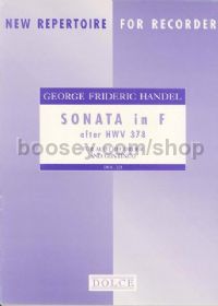 Sonata in F (after Flute Sonata D Hwv378) treble