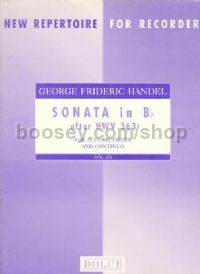 Sonata in Bb (after Flute Sonata Hwv363) treble