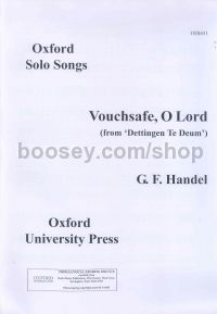 Vouchsafe, O Lord (Dettingen Te Deum) for baritone (B min)