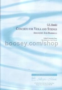 Concerto For Viola Vla/Piano