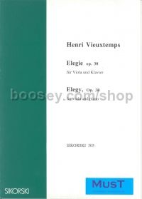 Elegy Op 30 for viola & piano