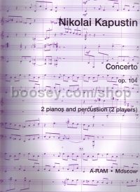 Concerto Op. 104 for 2 pianos and percussion (2 players)
