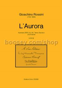 L'Aurora - Alto, Tenor, Baritone & Piano