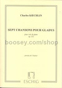 7 Chansons pour Gladys, op. 151 - voice & piano