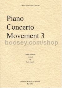 Piano Concerto - 3rd movement (string quartet - score)