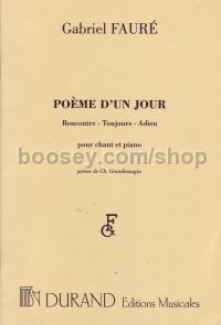 Poème d'un jour, op. 21 - mezzo-soprano & piano (fr)
