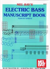 Electric Bass Manuscript Book Tear-out Sheets