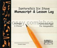 Santorella’s Six Stave Manuscript & Lesson Log