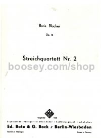 String Quartet No.2 (1940) (Parts)
