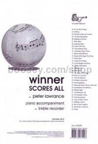 Winner Scores All for Treble Recorder (Piano Accompaniment)