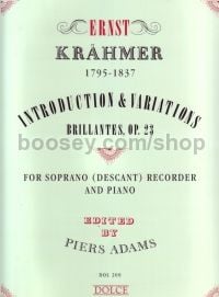 Introduction and Variations Brillantes, Op. 23 for soprano recorder & piano