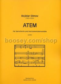 Atem - speakers, cor anglais, bass clarinet, harp & piano (score)
