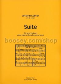 Suite - 3 violins or other melody instruments (score)
