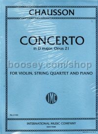 Concerto in D major, Op. 21 for Violin, Piano & String Quartet  (set of parts)