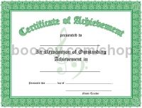 Certificate of Achievement - Any Instrument (pack of 10)