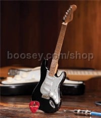 Fender Stratocaster - Black Vintage Distress (Miniature Guitar)