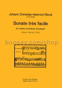 Sonate très facile No. 2 G major - Violin & Piano