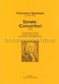 Sonata (Concertino) in E minor - Oboe (Flute, Violin) & String Orchestra (score)