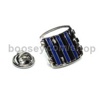 Pin Badge - Drum (Black & Blue)