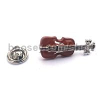 Pin Badge - Violin (Brown)