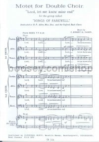 Lord, Let Me Know Mine End (SATB)