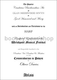 Glan Medd'dod Mwyn - "Good Humoured & Merry" (Solo Harp)