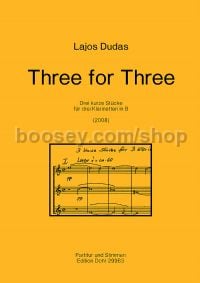 3 for 3 - 3 Clarinets (score & parts)