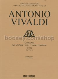 Concerto per violino, archi e bc, RV 324 Op. VI/1 (Score)