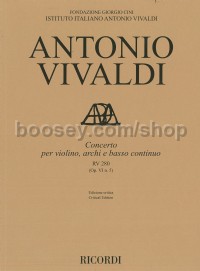 Concerto per violino, archi e bc, RV 280 Op. VI/5 